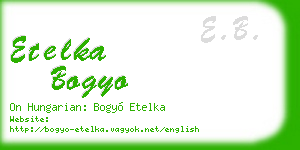 etelka bogyo business card